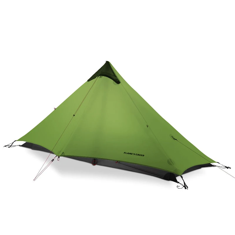 

1 Person Outdoor Ultralight Camping Tent 3 Season Professional 15D Silnylon Rodless Camping Tent