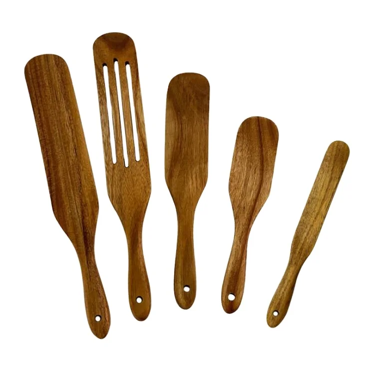 

Bamboo Non-stick Acacia Wood Spatula 4 Piece Cooking Salad Stirring Tools Spurtle Cookware Set, Nature