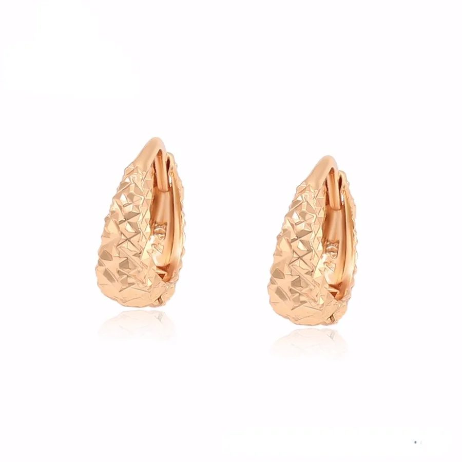 

A00787159 Xuping jewelry European style fashion design 18K gold versatile environmental protection copper earrings