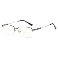 

2020 New Classic Square Fashion Men Titanium Alloy lenses Multifocal Glasses Reading Glasses Women Men