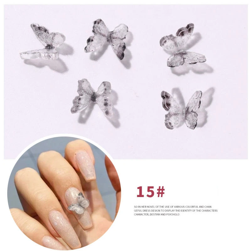 

Quick Kid Easy Season Beauty New Fashion Shining lace butterfly Modelling Nail Supplies, Colorful