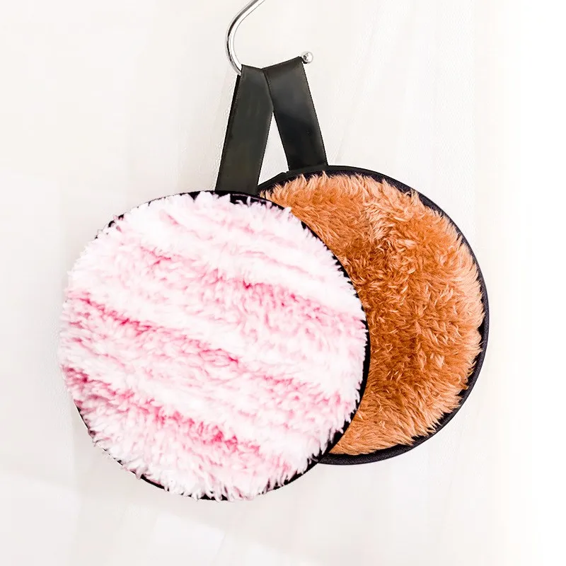 

Hot selling round Mixed color Microfiber makeup remover pads