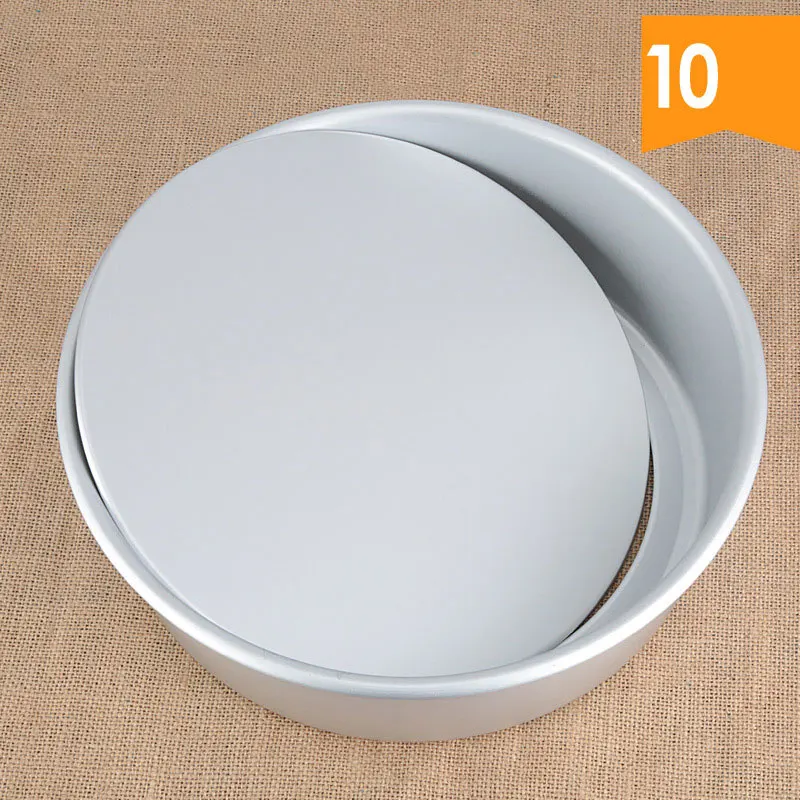 

10" Baking plate cake baking mold DIY Round shape kitchen bakeware mold Live bottom cake mold, Silver