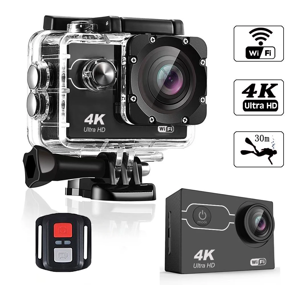 

ambarella sport camera with distant control 170 degree 4K 30FPS action camera with Wifi waterproof 4K sports camera