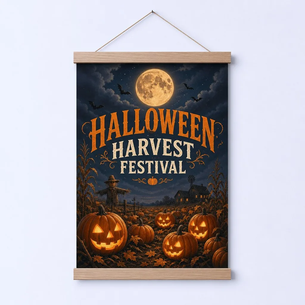 Magnetic Oak Poster Hanger