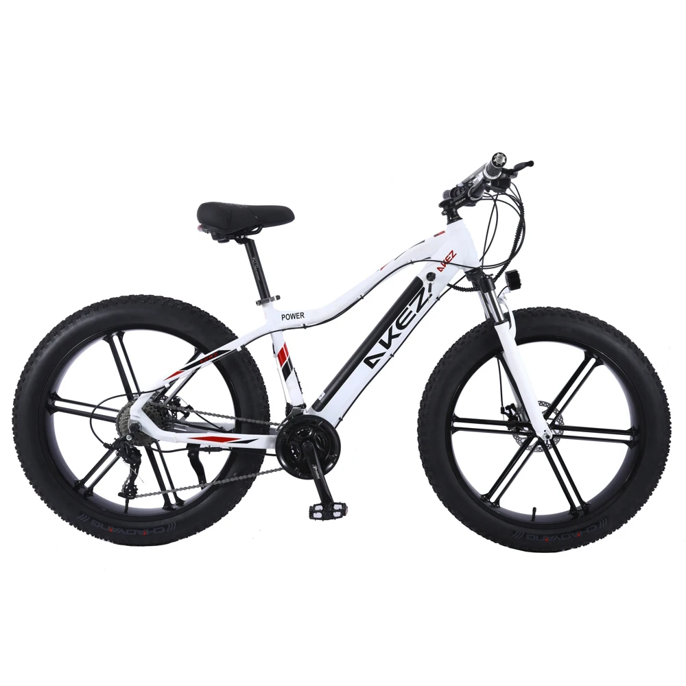 

2021 hot sale 26 inch 27 speed aluminium alloy e-bike 48V/750W/10AH fat tire electric bicycle for adult