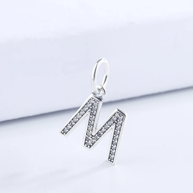 

Wholesale 925 Sterling Silver Diamond CZ Alphabet Letter Charms for Jewelry Making