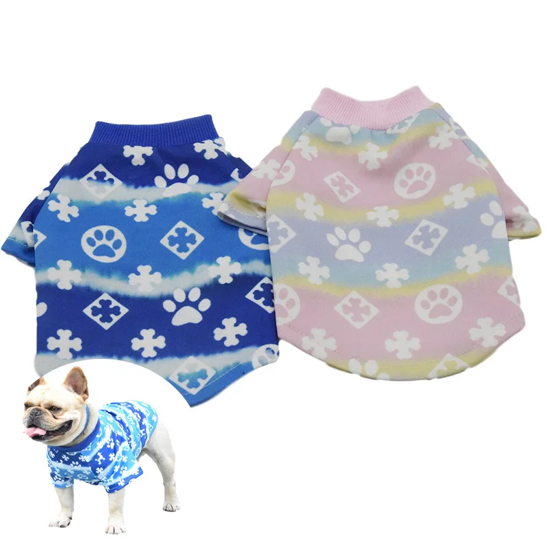 

Best selling fashion printed paw print dog clothing pet T-shirt dog clothing