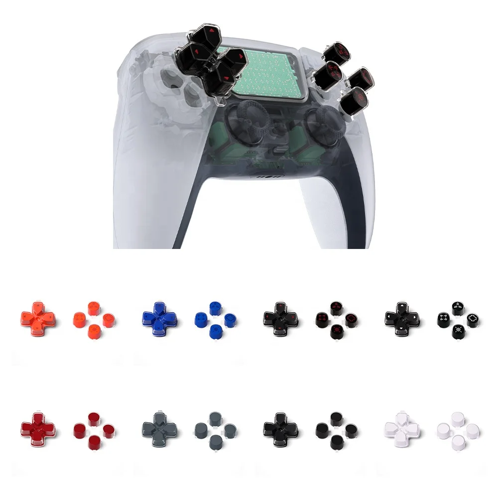 

Game Accessories Three Tone Replace Custom Dpad Direction Action ButtonsFace Butteon Kits For PS5 Dualsense Wireless Controller