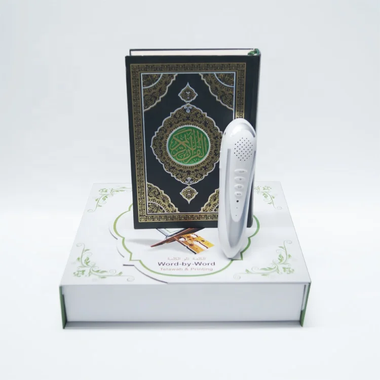 

Smart Islamic Muslim Tajweed Big Al Quran Book Digital Read Reader Reading Learning Speaking Talking Pen With Bangla Urdu Somali, Green/blue/brown