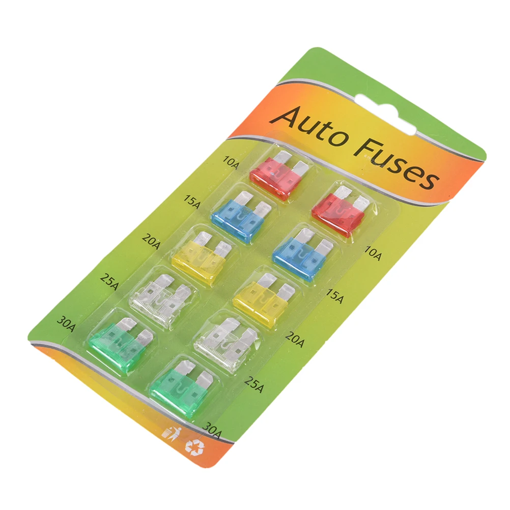 100pcs Medium Standard Car Fuses 2a 3a 5a 7.5a 10a 15a 20a 25a 30a 40a