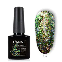 

Nail art canni supply new soak off black base Peacock gelpolish starry bling glitter Sequins nail color chrome uv gel polish