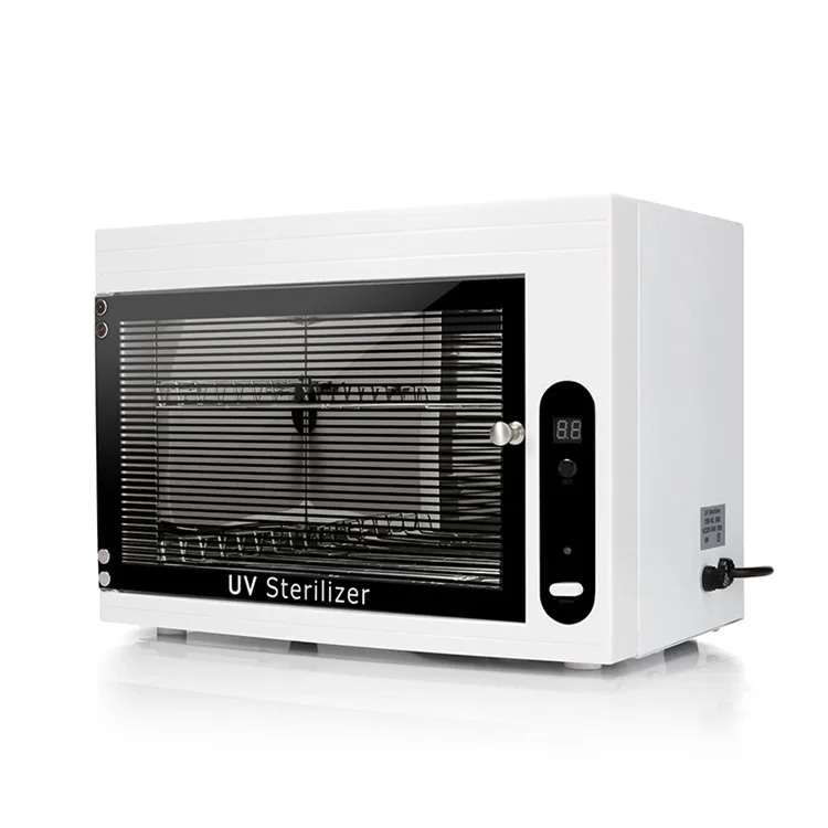 

Newest Hair Salon towel sterilizing cabinet machine with UV lamp towel warmer, White