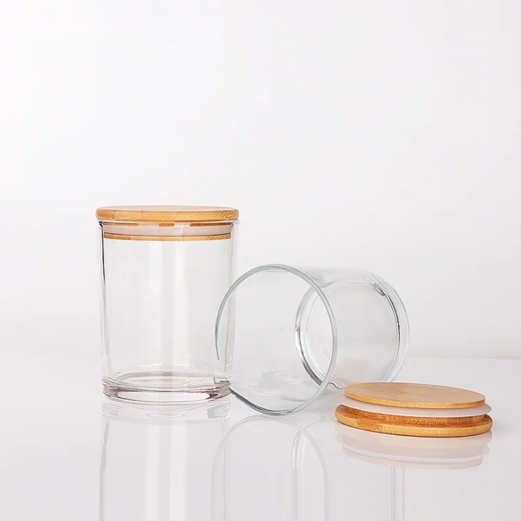 

Best selling wooden bamboo lids for clear glass candle jars wholesale