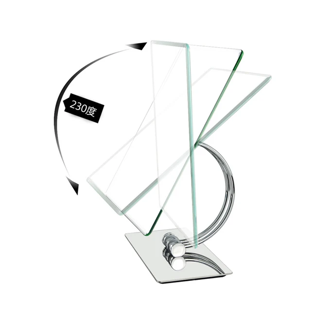 

Table square big size cosmetic mirror with metal stand