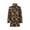 Fashion women jeans coat long type denim camo jacket for sale