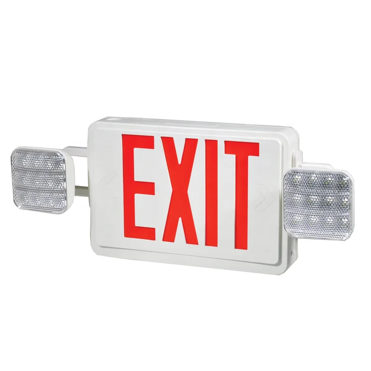 120V/277V Dual voltage UL cUL Listed LED emergency light combo with exit sign JLEC2RW Emergency lamp