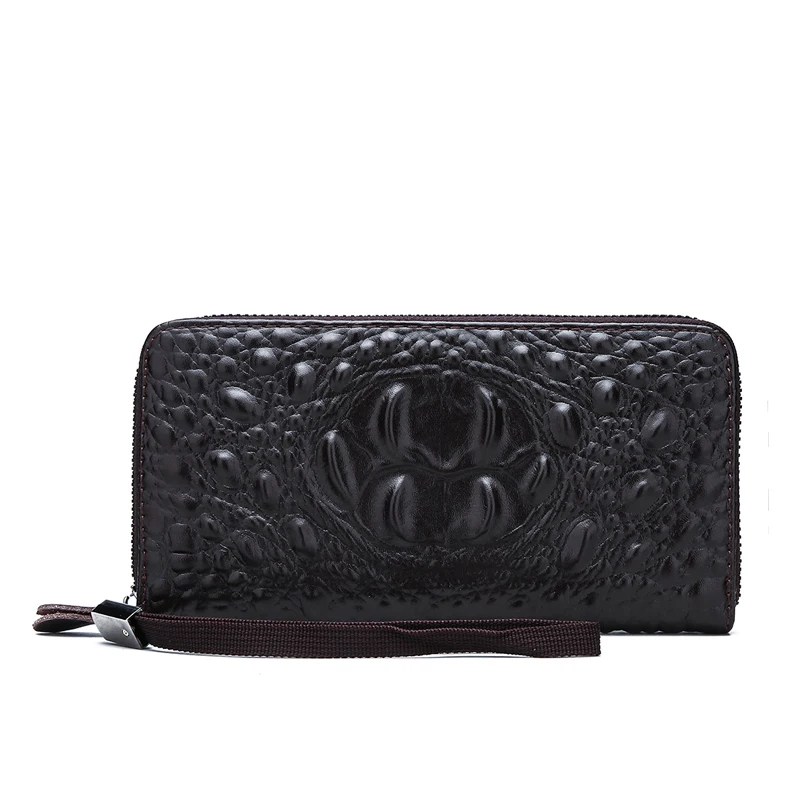 

Male business casual crocodile pattern PU leather wallets for men