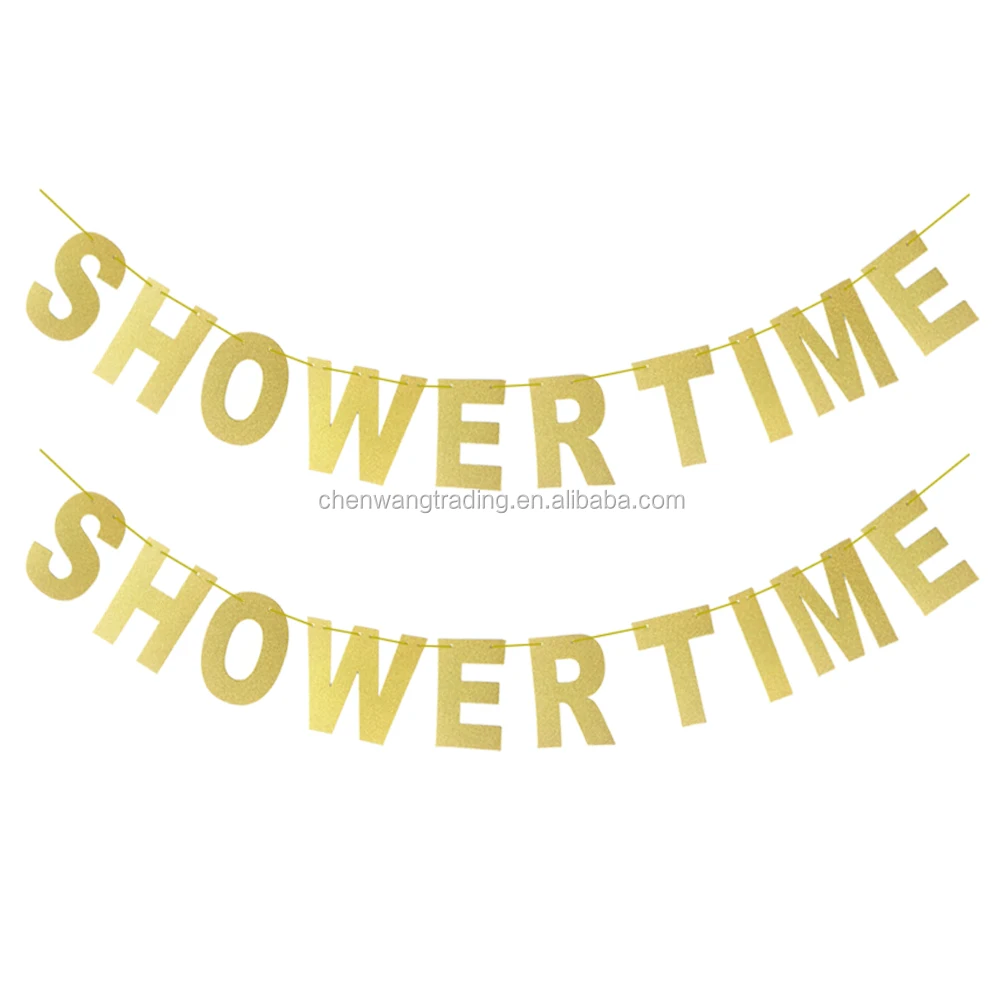 13.5cm Diy Personalized Gold Glitter Paper Letter Banner For Birthday