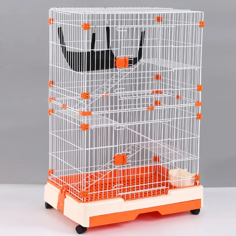 

Large Luxury Multi Layers Metal Cat Cage with drawer