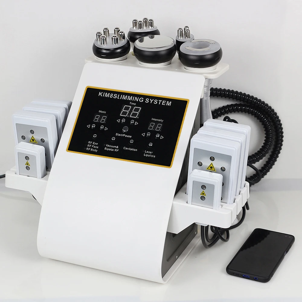 

Best Selling Ultrasonic Vacuum Infrared RF Fast Cavitation 6 Slimming System 6 in 1 ultrasonic 80k vacuum cavitation system, White