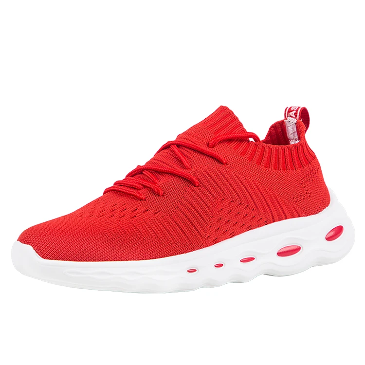 

high quality lage size dance walking sneakers Breathable Mesh Running Sock lady sneaker shoes sport casual running girls shoes, Red,beige,black