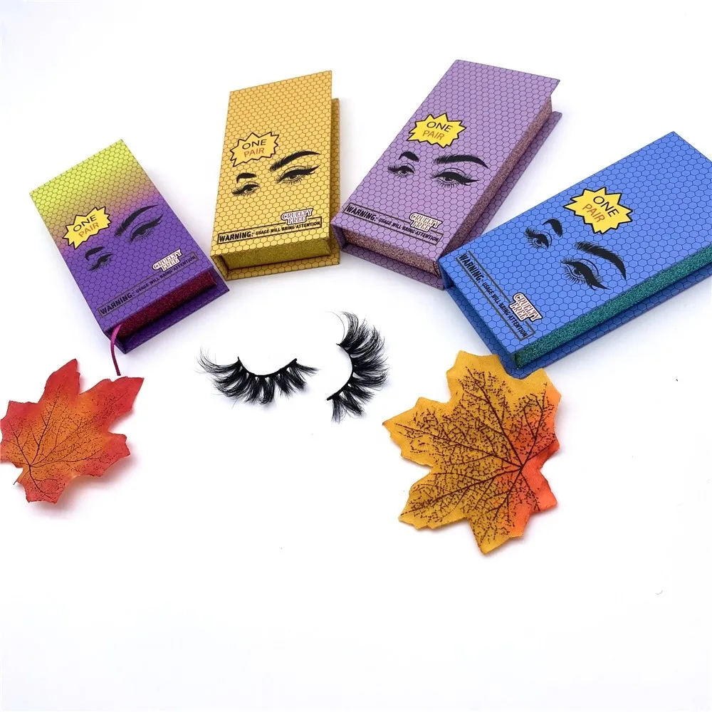 

AG080 Hybrid wholesale magnet box A free sample wholesale vendor box lash boxes 16mm mink 3D eyelashes, Black color