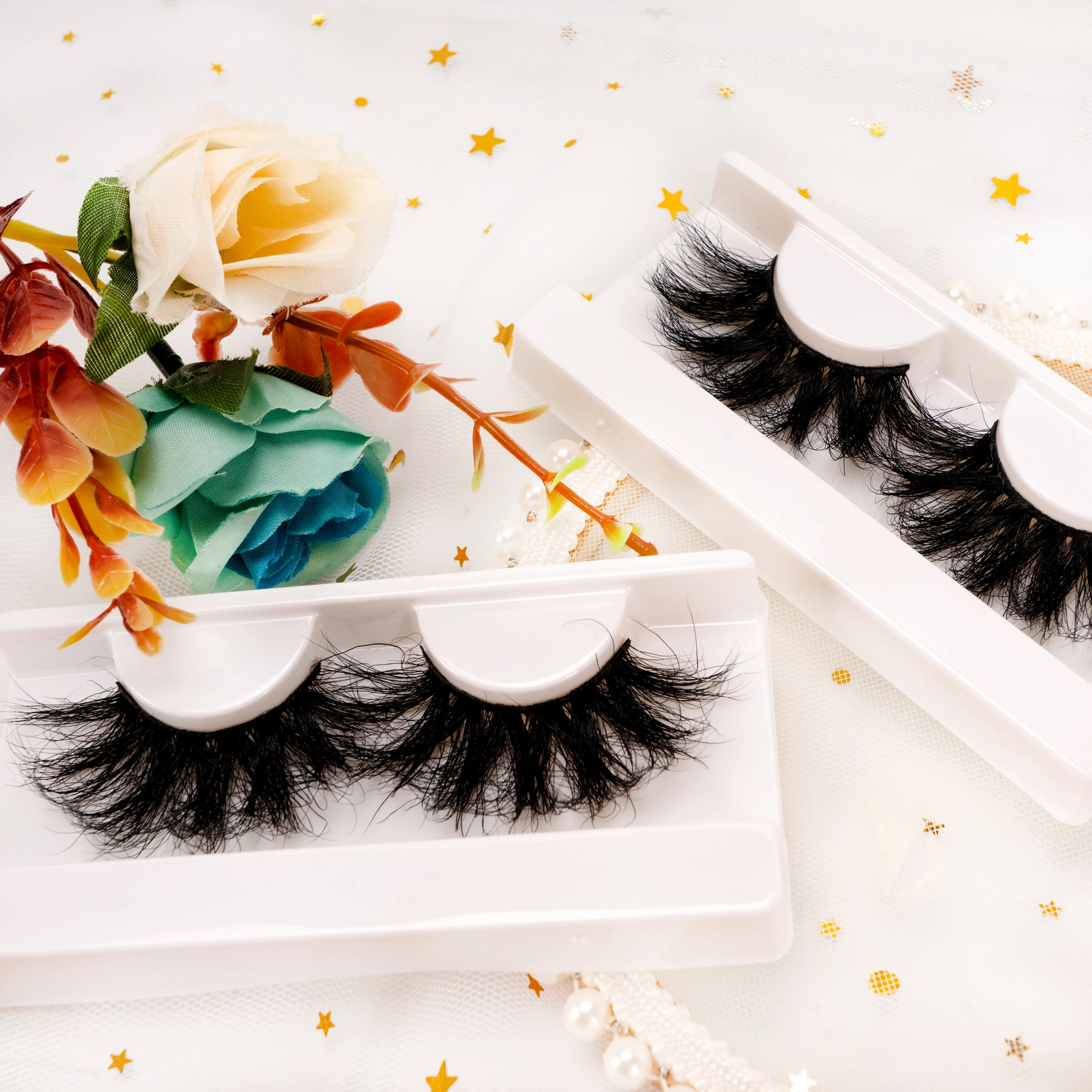 

luxury mink lashes 25mm wholesale lashes 3d mink wispy eyelashes handmade full strips eyelashes