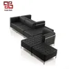 Modern Black Leather Sofa Sectional Sofa Home Furniture Corner Sofa Design Living Room Furniture Sets