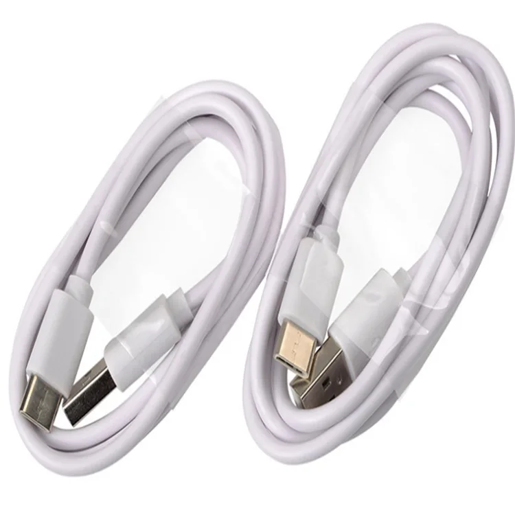 

pvc material wholesale cheap price 2A 1M micro type-C 8 pin usb data charging cable for Samsung iOS smartphone power cables, Black/white