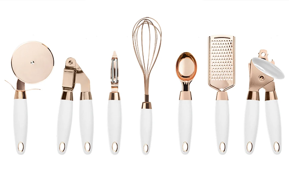 Latest Rose Gold Kitchen Accessories Tool 7 Piece Set / Novelty Kitchen