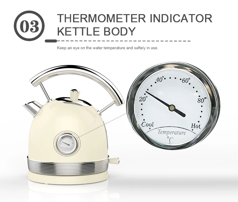 2020 New design big capacity 1.8L electric kettle home appliances visual water line tea kettle 110V
