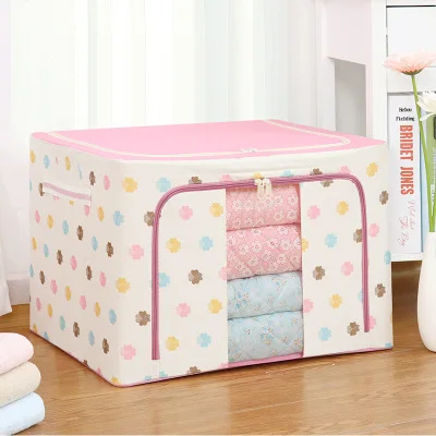 

Oxford cloth storage box steel frame folding waterproof finishing box clothing quilt home baina boxs Z-002, 19- colors