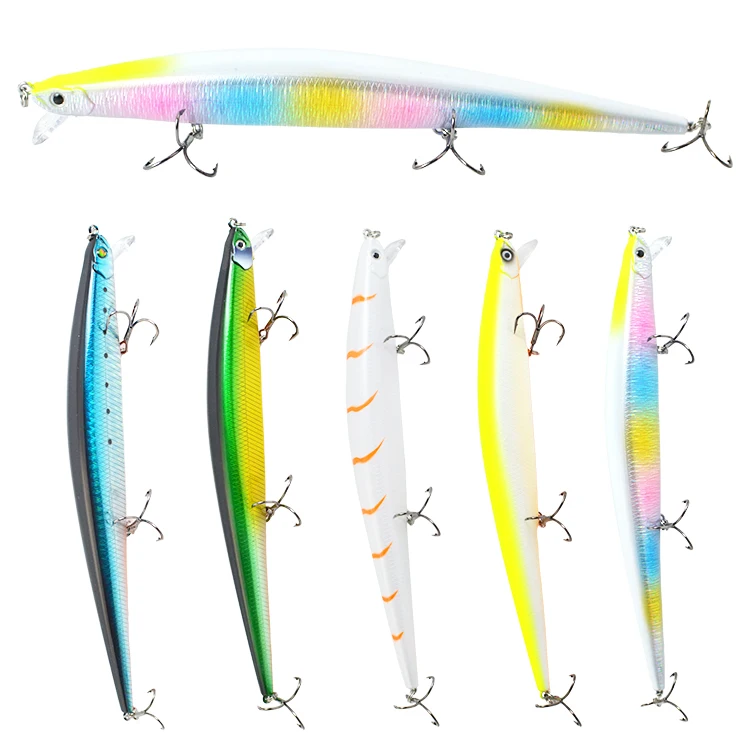 

27g Artificial Bionic Multi Color Wobblers Deep Diving Plastic Hard Floating Minnow Fishing Lure
