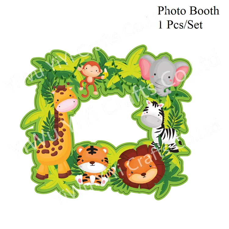 New Jungle Safari Animals Theme Party Selfie Photobooth Photo Frame Props  For Kids Birthday Party Eco-friendly Party Supplies Ta - Buy Jungle Safari  Animals New Arrivals 2020 Wholesale Customized Hot Sale Selfie