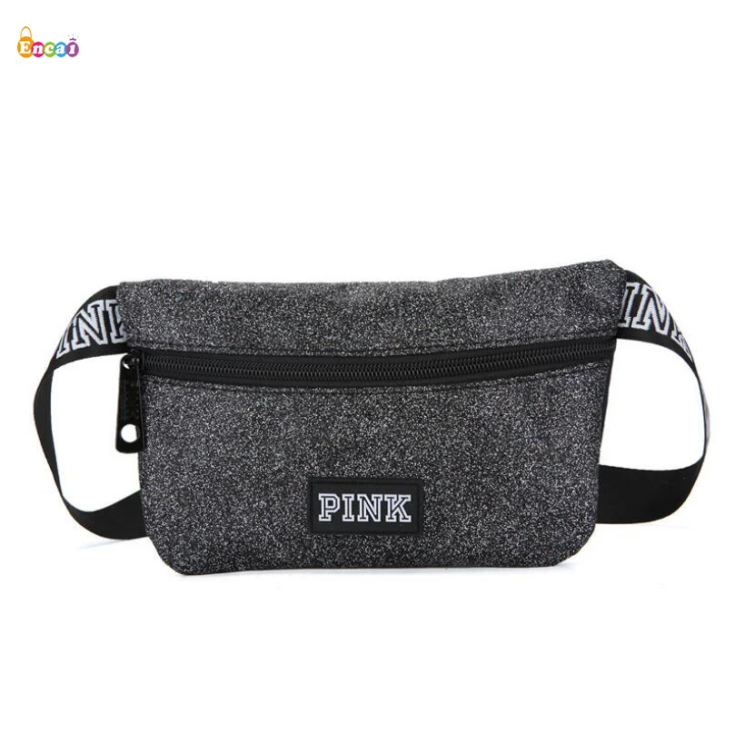 

Encai Travel PINK Waist Fanny Pack Fashionable Glitter Waist Belt Bags