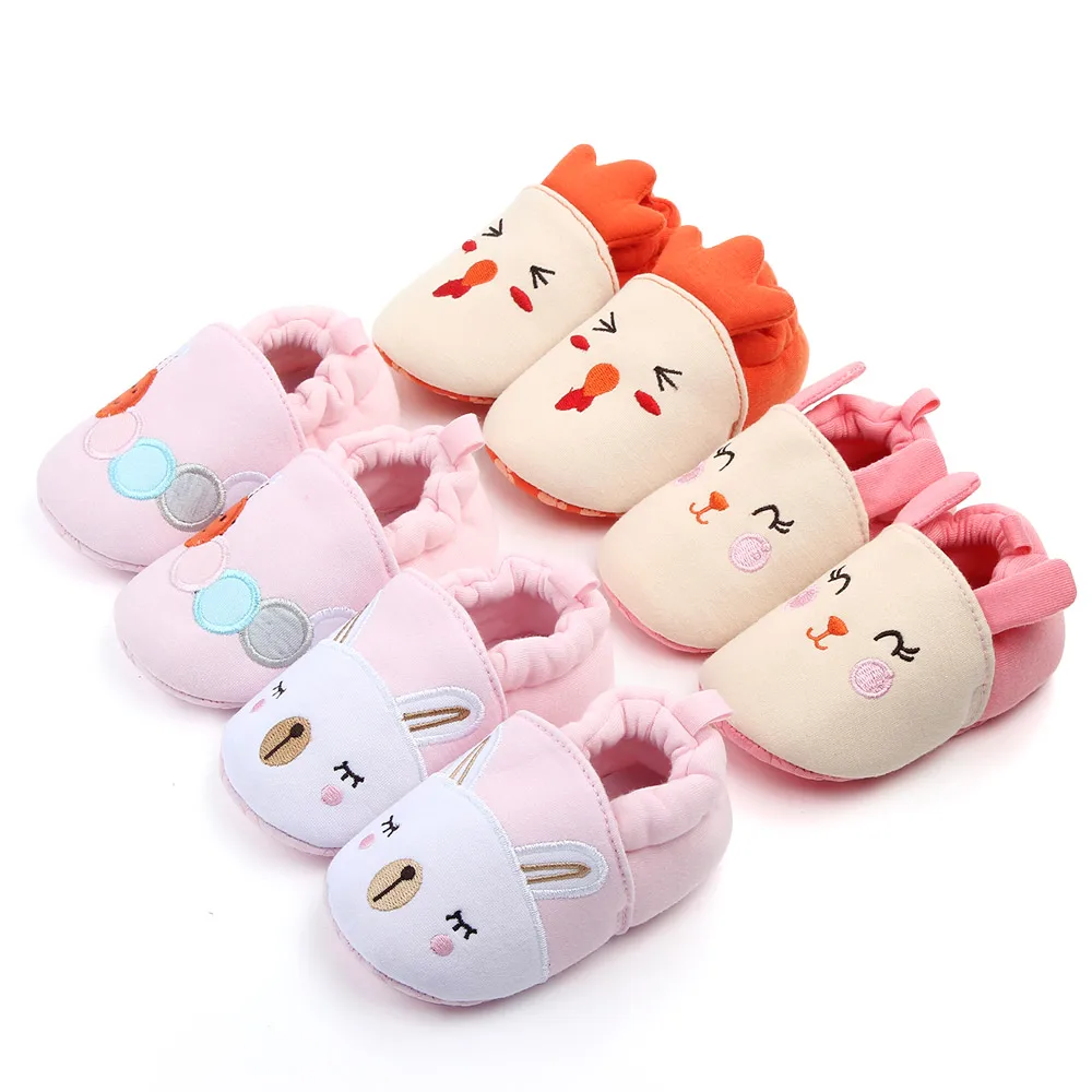 

New fashion Cotton fabric Cute animal 0-2 years breathable baby cotton shoes, 4colors