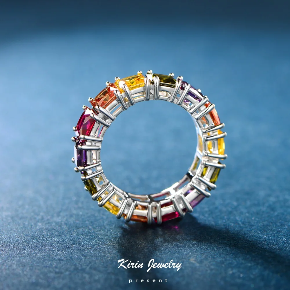 

High-quality fashion single row full of Gold-Plated rings Engagement Rings