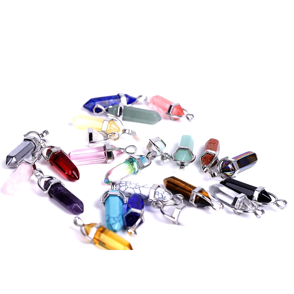 

wholesale crystal quartz pendants Natural stone pendant