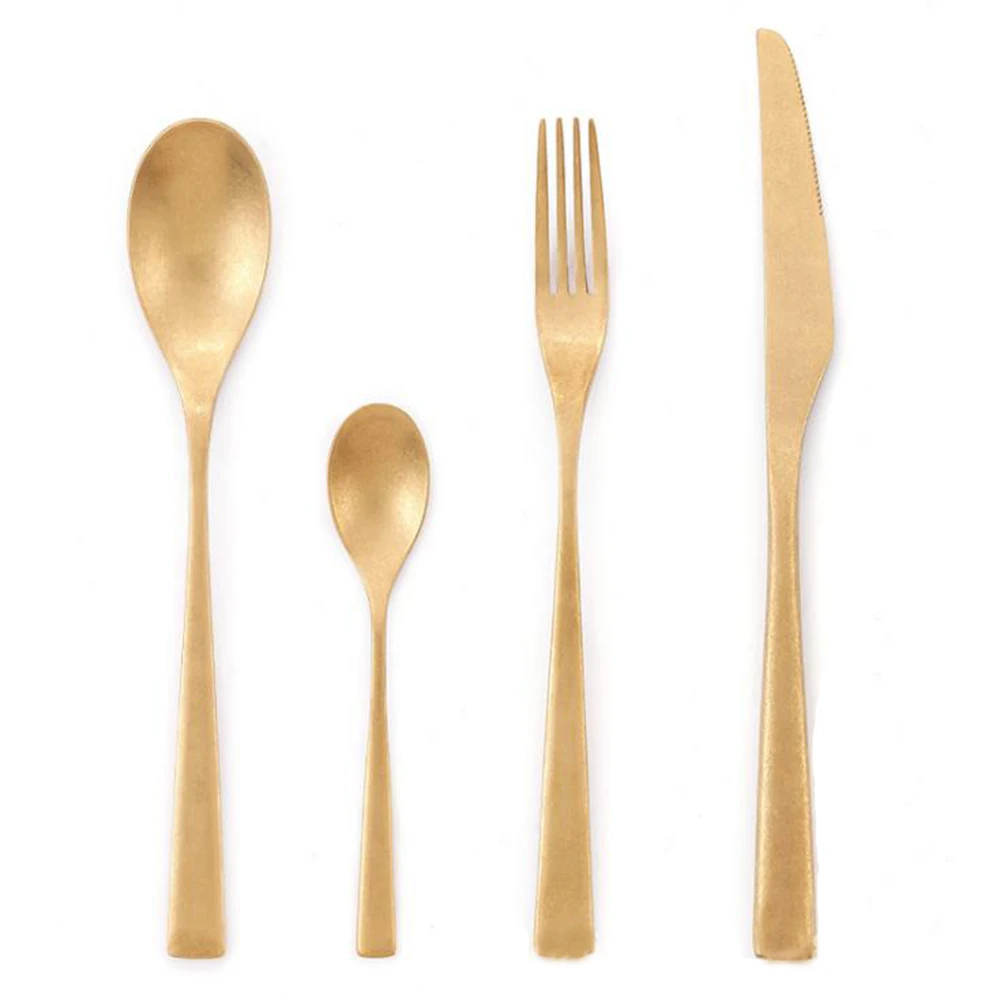 Royal Stainless Steel 304 Dubai Gold Cutlery Vintage Set Silverware