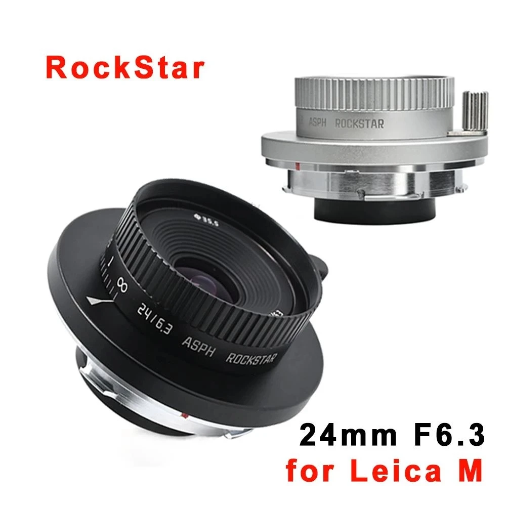 

RockStar 24mm F6.3 Ultra Wide Angle Cookie Lens ASPH MF Full Frame Camera Lens for Leica M Mount Cameras M2 M3 M4 M5 M9 M9P M10P