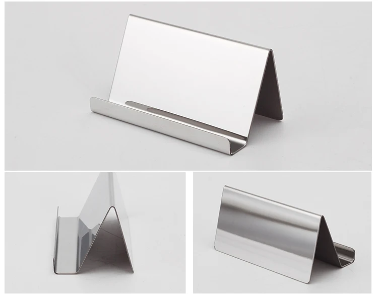 Custom Stainless Steel Metal Standing Holder For Business Card Buy