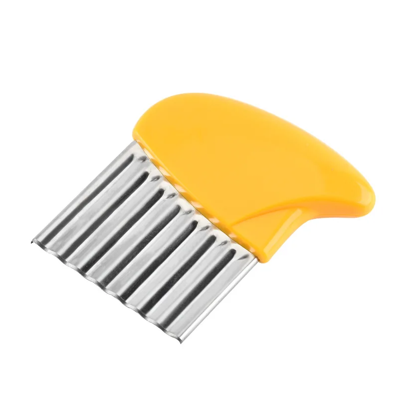

Amazon Hot Sales French Fry Slicer Kitchen Gadget Wave Potato Chip Cutter Mini Style, Orange,blue,green