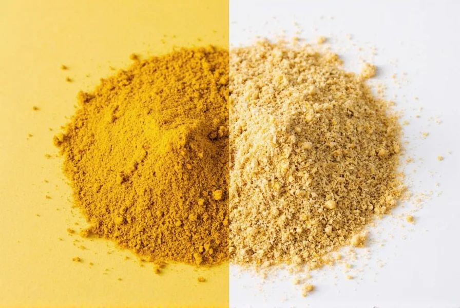 Chef adding dried mustard to cheese sauce