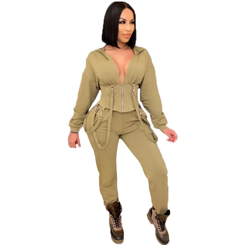 

Foma clothing A7142 New arrivals two piece sets sport wear for women 2020 sexy tracksuit