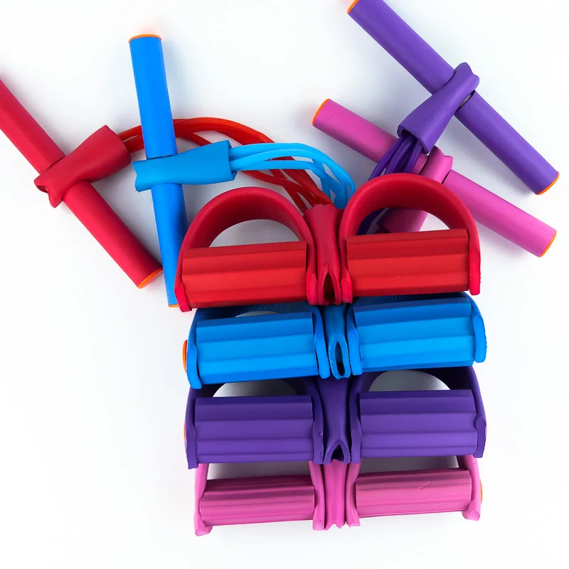 

Factory Wholesale Yoga Fitness Elastic Equipment Pedal Leg Tension Band, Four colors