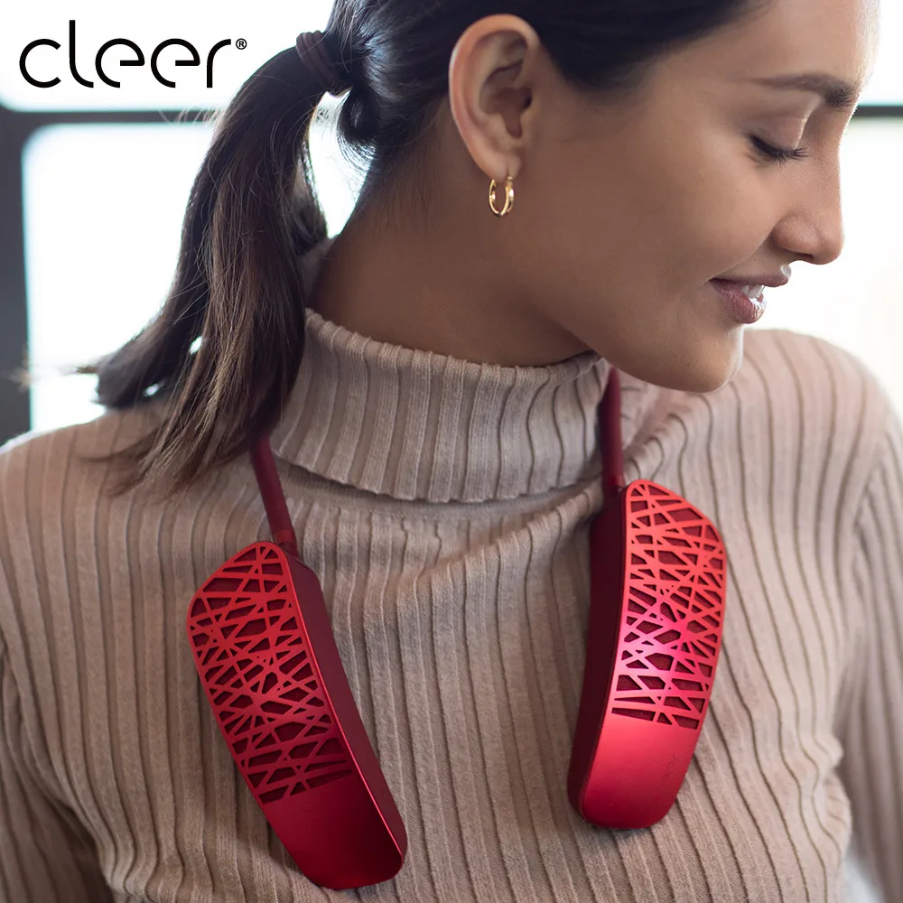 

Cleer halo neckband Portable Wireless Bluetooth Speaker with Built-in-Mic,Handsfree Call Bluetooth 5.0,Loud Stereo,Booming Bass, Red