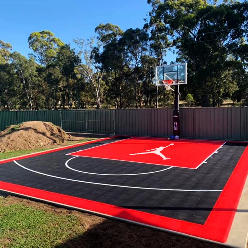 

various colors 20x20 feet backyard basketball court surfaces with Jordan logo on it from China cleaning artifical