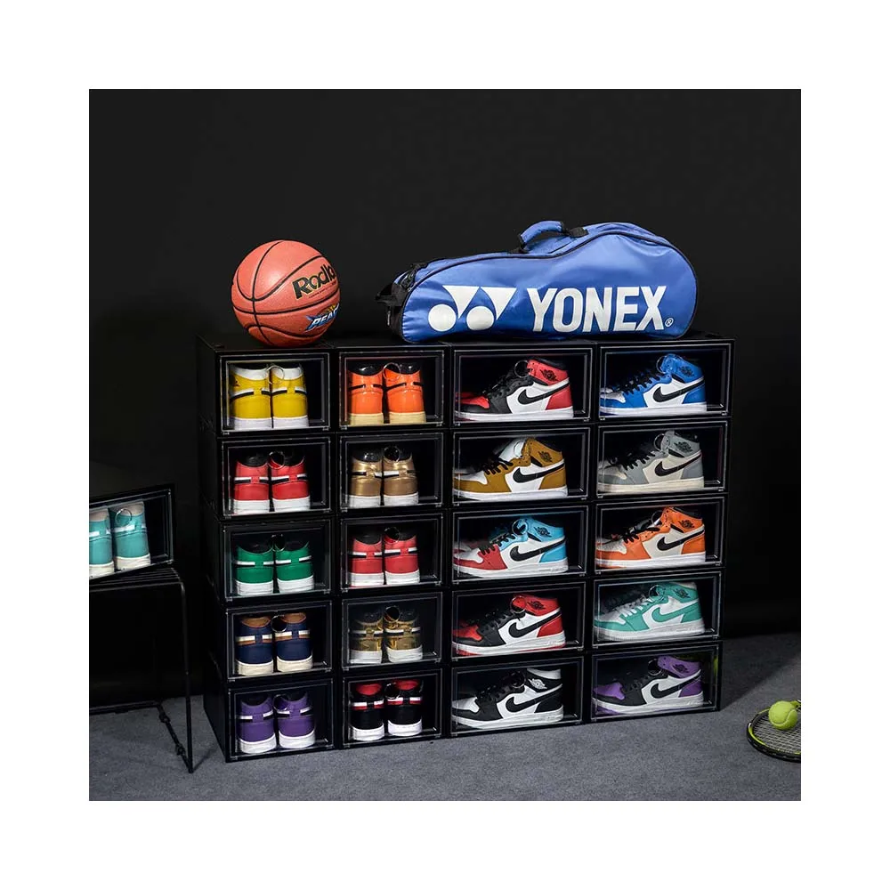 

Amazon hot sale fully transparent shoe box shoe box transparent stack up transparent box for shoes