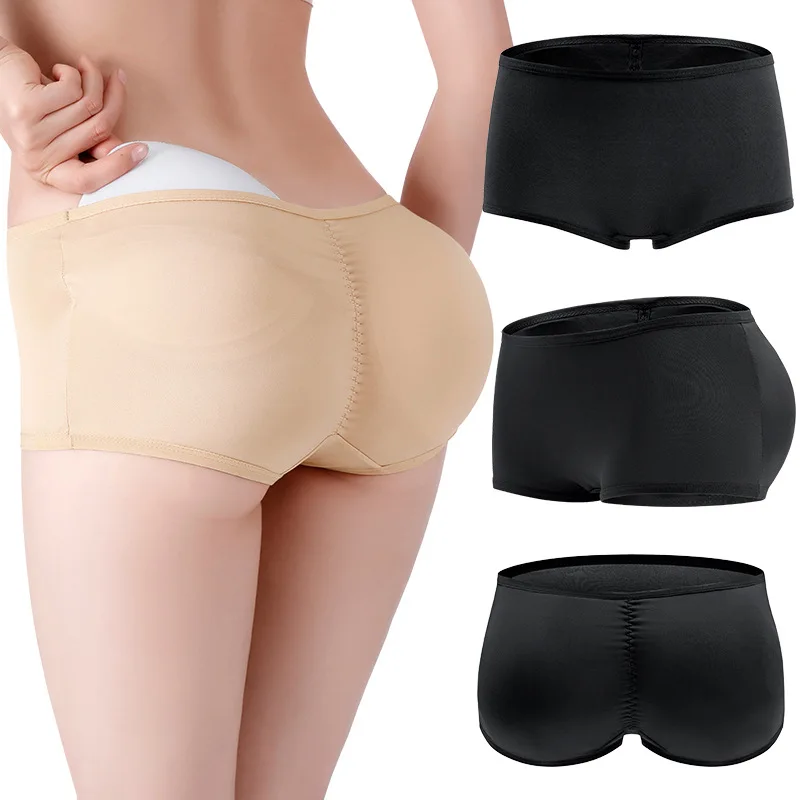 Buttock lift pants female fausse fesse plump bottom faked hip and butt pads panties women butt lifter boyshort